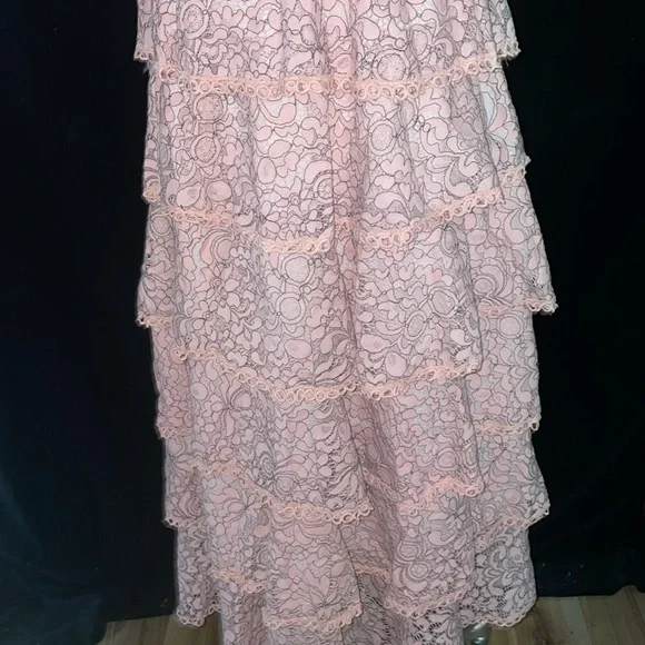 ❤️ LE Lined Maxi Dress measurements in pictures peach lace/wedding dress? - Picture 8 of 16